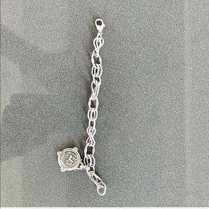 Judith Ripka .925 sterling silver coin bracelet